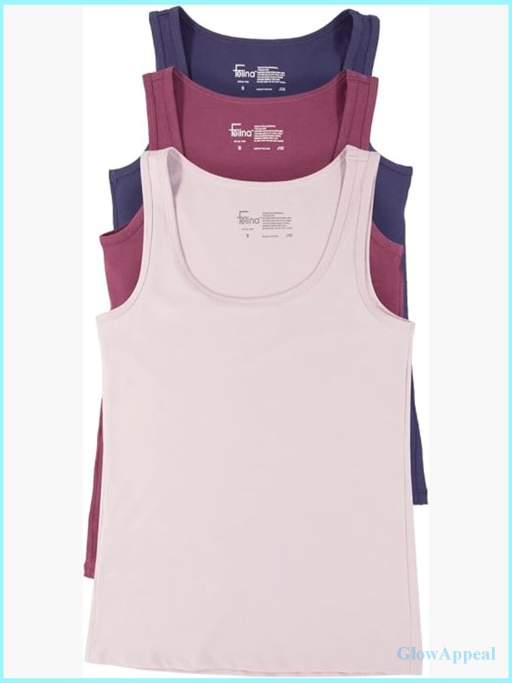 Seamless Cotton Modal Tank Top 3-Pack, Layering Workout Tops